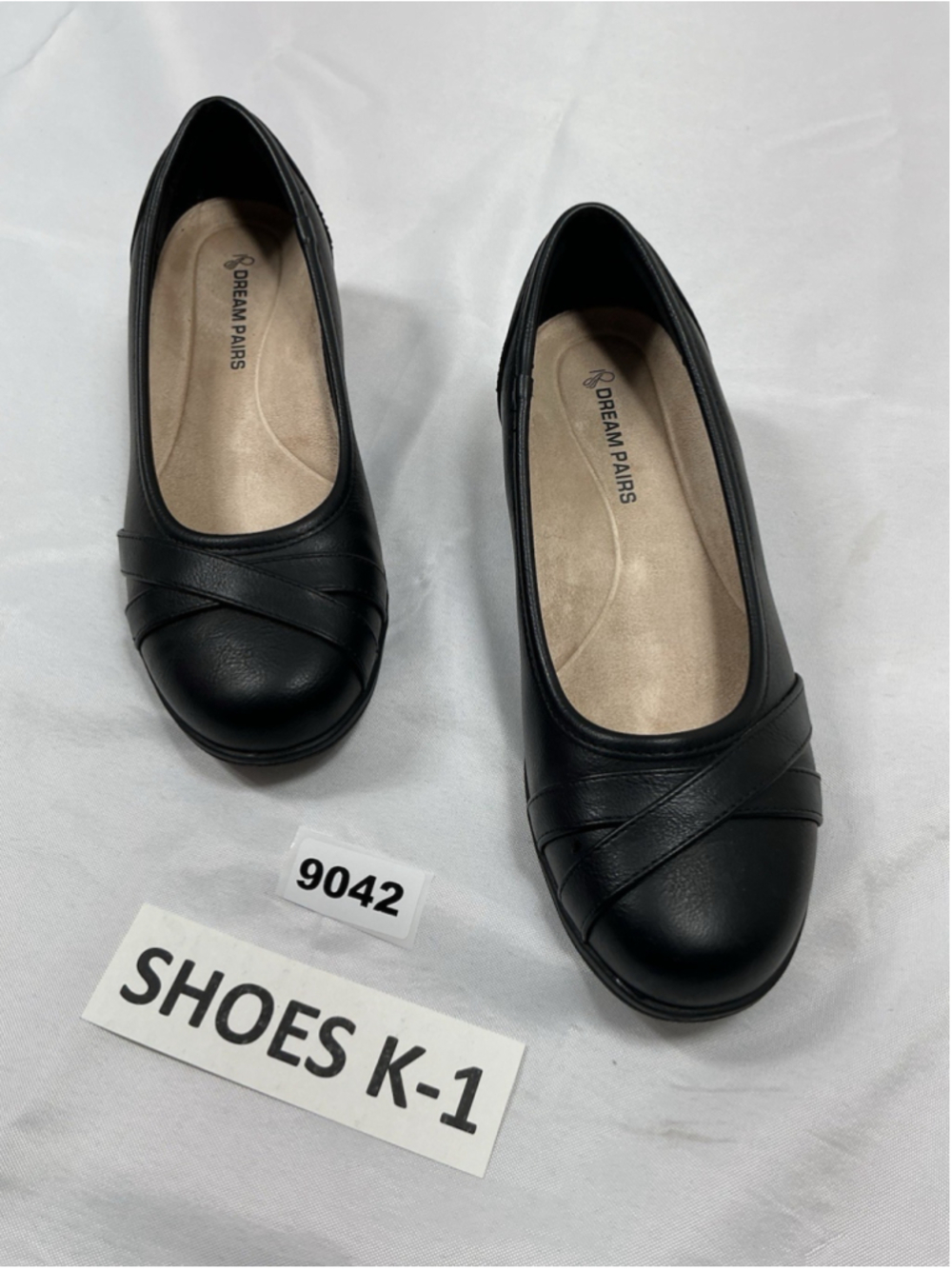 Womans New Dream Pairs Slip On Ballet Style Shoes Size 7.5 Black Wedge Heel - Picture 1 of 8
